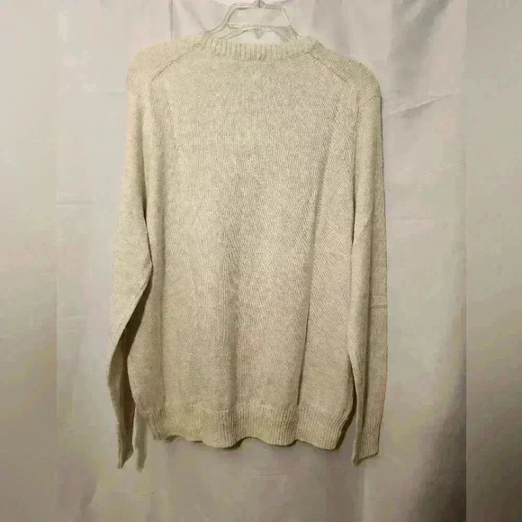 Croft & Barrow Mens Extra Soft Cream Crew Neck Sweater Size Large NWT - Picture 4 of 8
